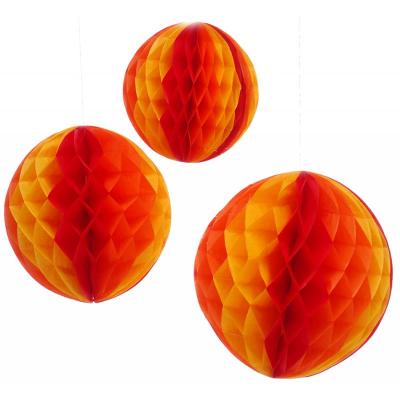 Pack Of 3 Autumn 2 Tone Baubles